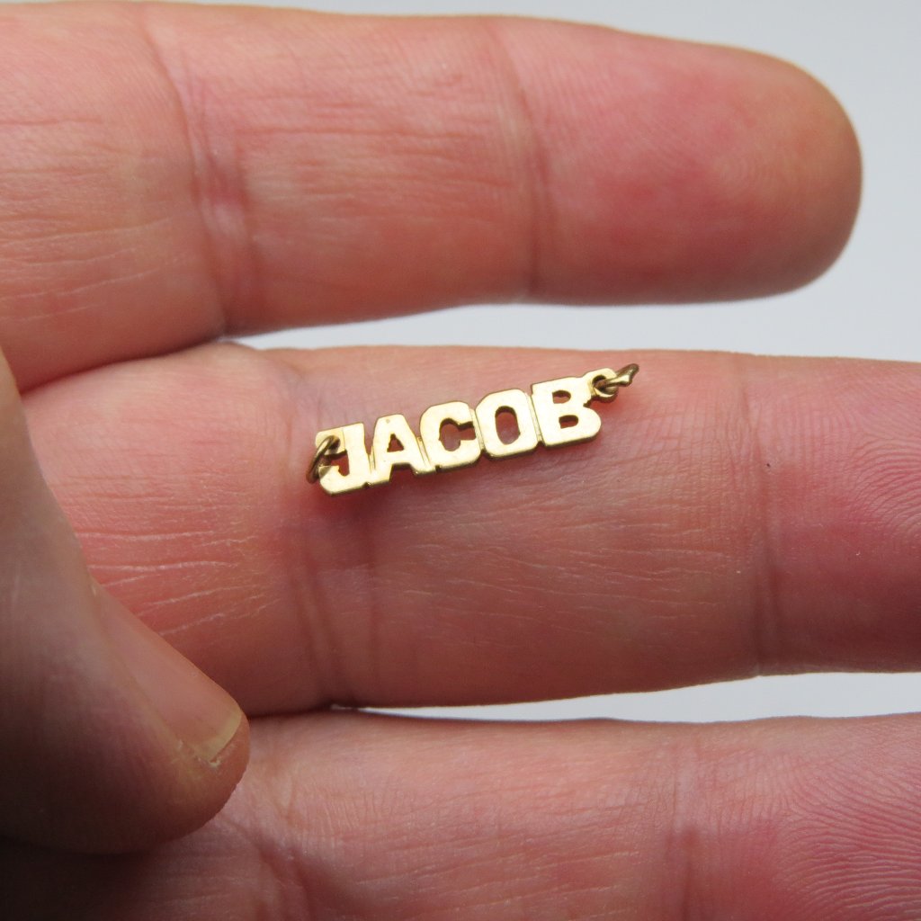 14k Gold Name Plate Jacob
